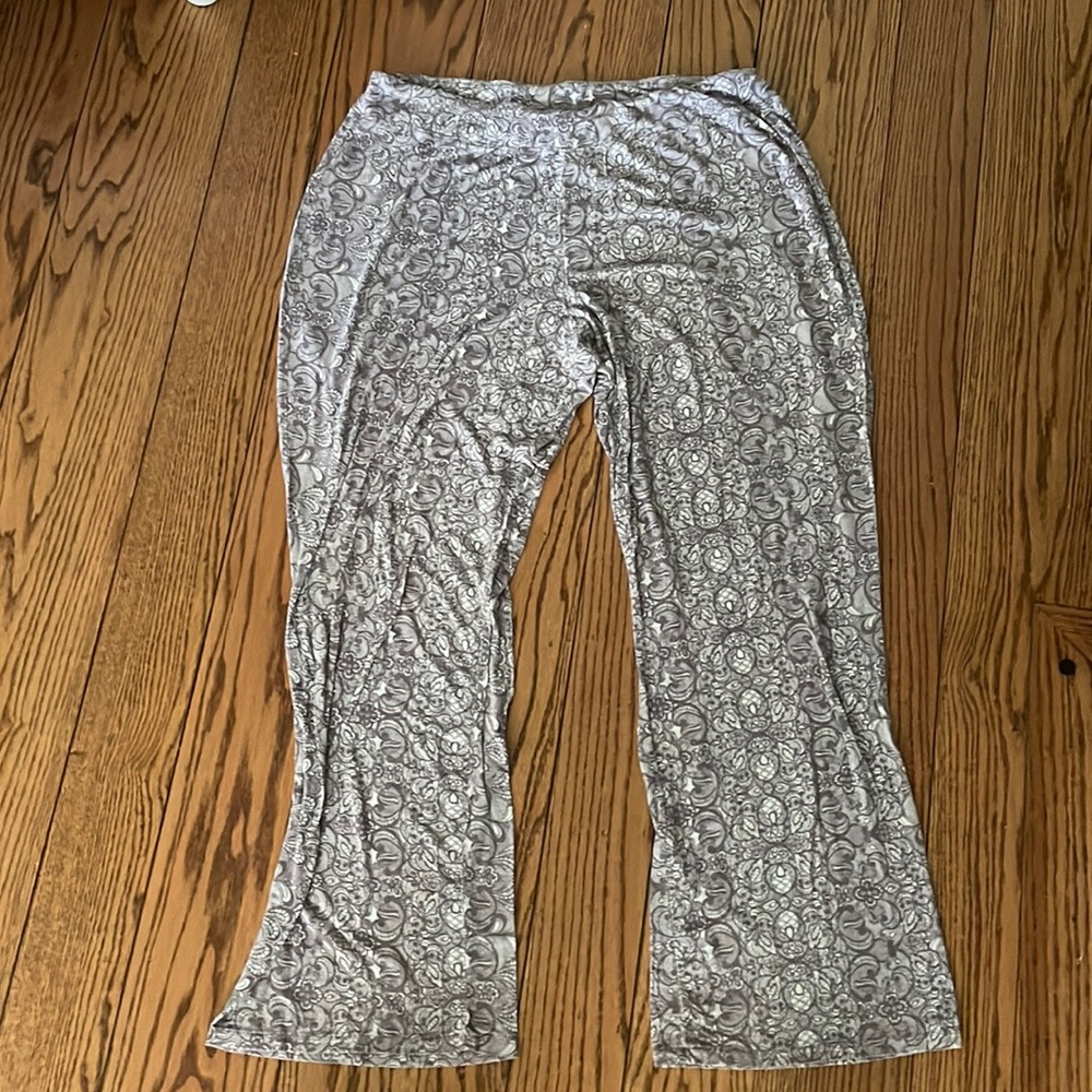 Gray And White Pj Pants